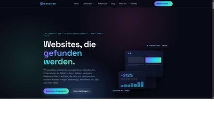 نمای صفحهٔ اصلی سایت Webagentur SEO